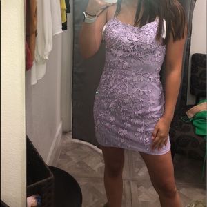 Lavender mini dress